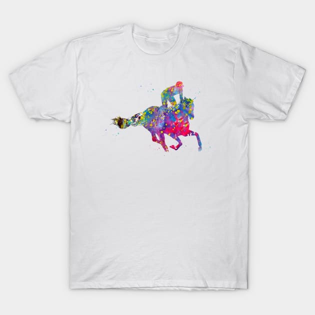 Horse Racing T-Shirt by erzebeth